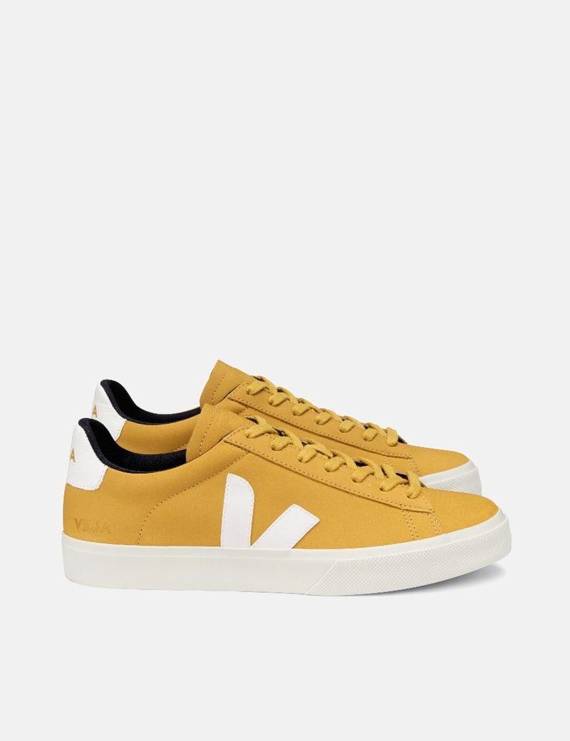 Women's Veja Campo Trainers (Nubuck) - Moutarde White