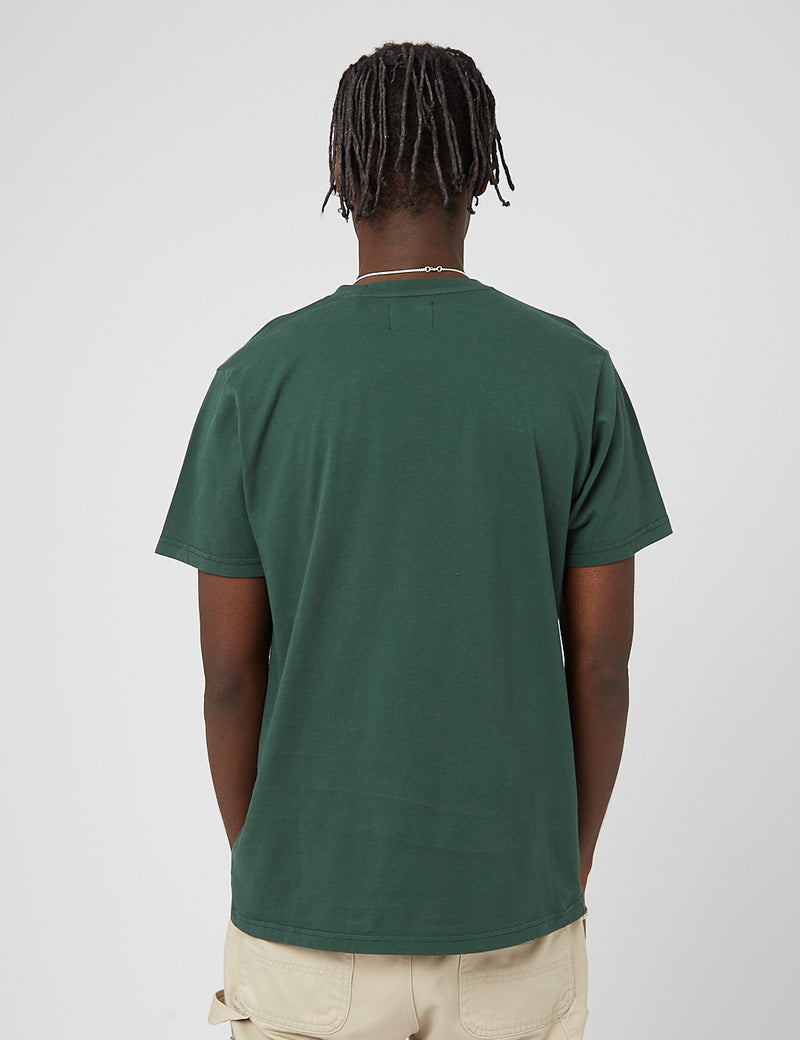 Buntes klassisches Standard-Bio-T-Shirt - Smaragdgrün