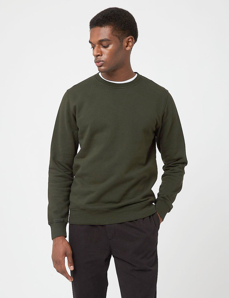 Sweat-shirt à capuche biologique classique coloré standard - Hunter Green