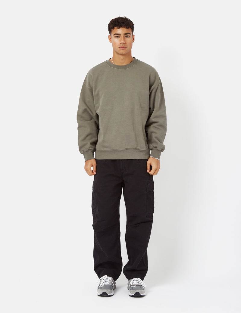 Sweat Col Roulé Surdimensionné Bio Colourful Standard - Dusty Olive