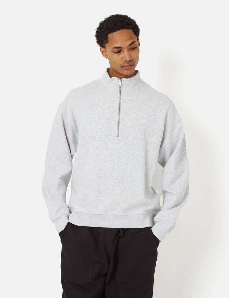 Colorful Standard Organic Quarter Zip Pullover - Snow Melange