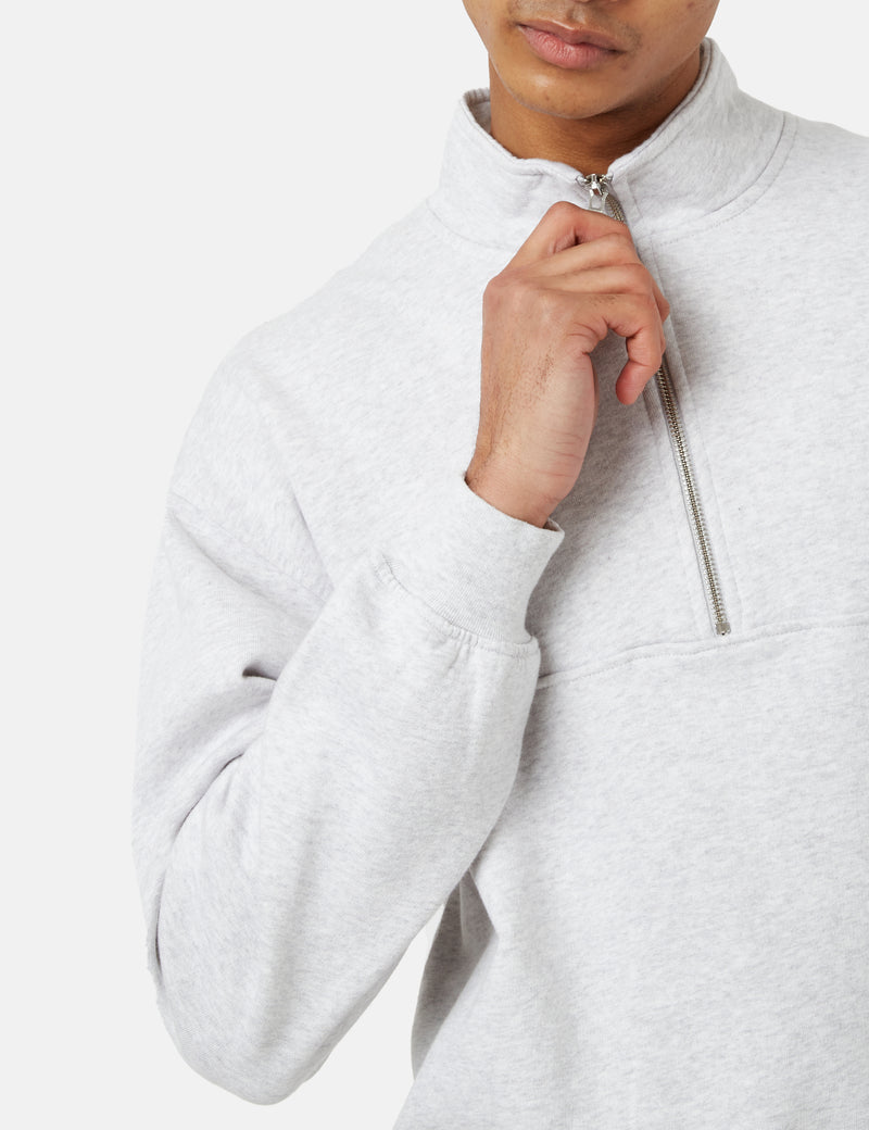Colorful Standard Organic Quarter Zip Pullover - Snow Melange