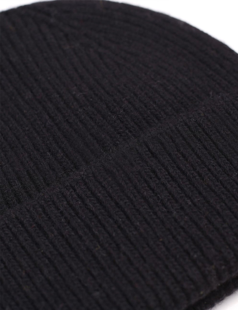 Colorful Standard Merino Wool Beanie Hat - Deep Black