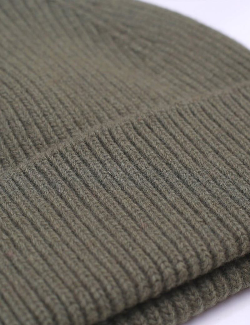 Colorful Standard Merino Wool Beanie Hat - Dusty Olive Green