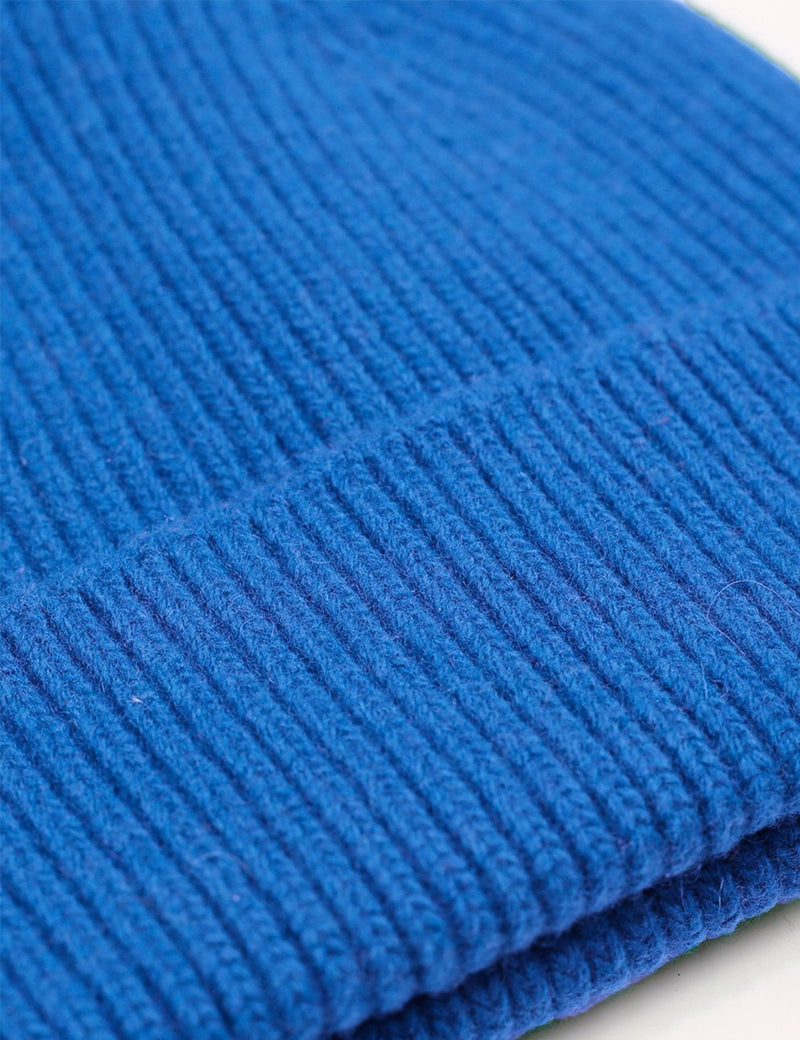 Bonnet Coloré Standard en Laine Mérinos - Bleu Pacifique