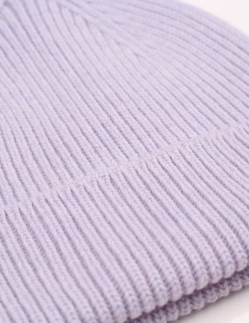 Bunte Standard Beanie Mütze aus Merinowolle - Soft Lavender Purple