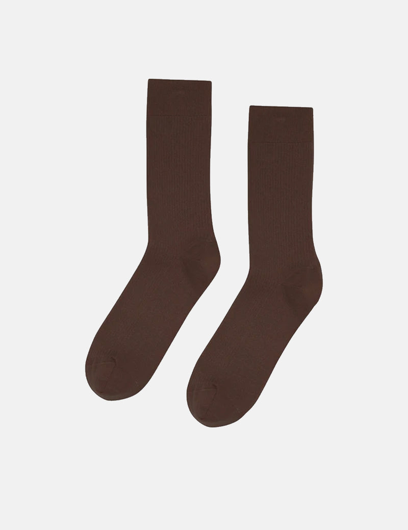 Chaussette Bio Classique Colorée Standard - Marron Café