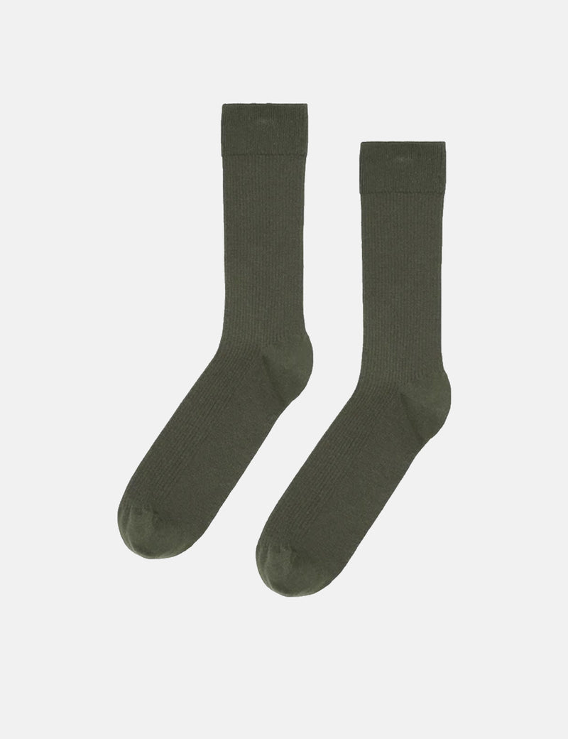 Bunte Standard Classic Organic Socke - Dusty Olive