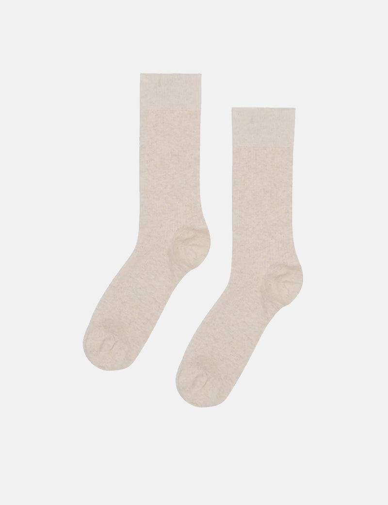 Chaussette Bio Classique Colorée Standard - Blanc Ivoire