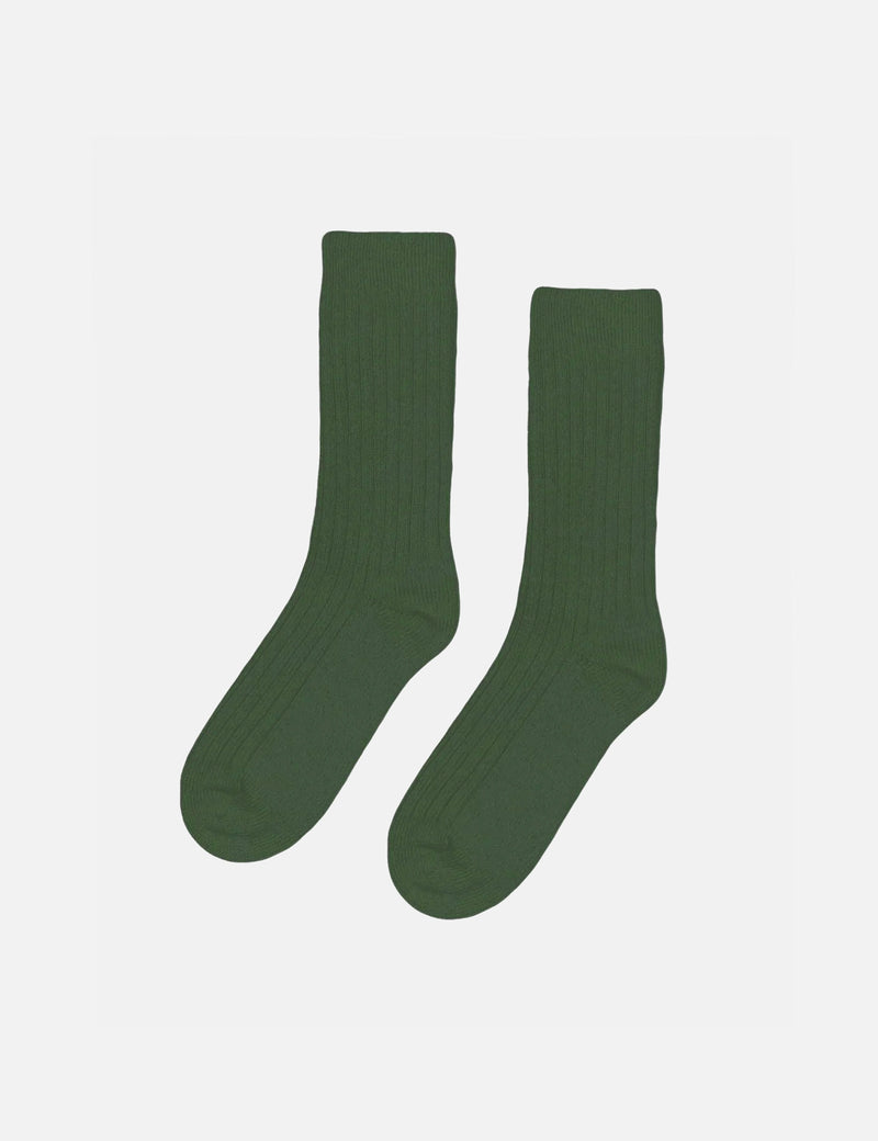 Chaussettes colorées en mélange standard (laine mérinos) - vert émeraude