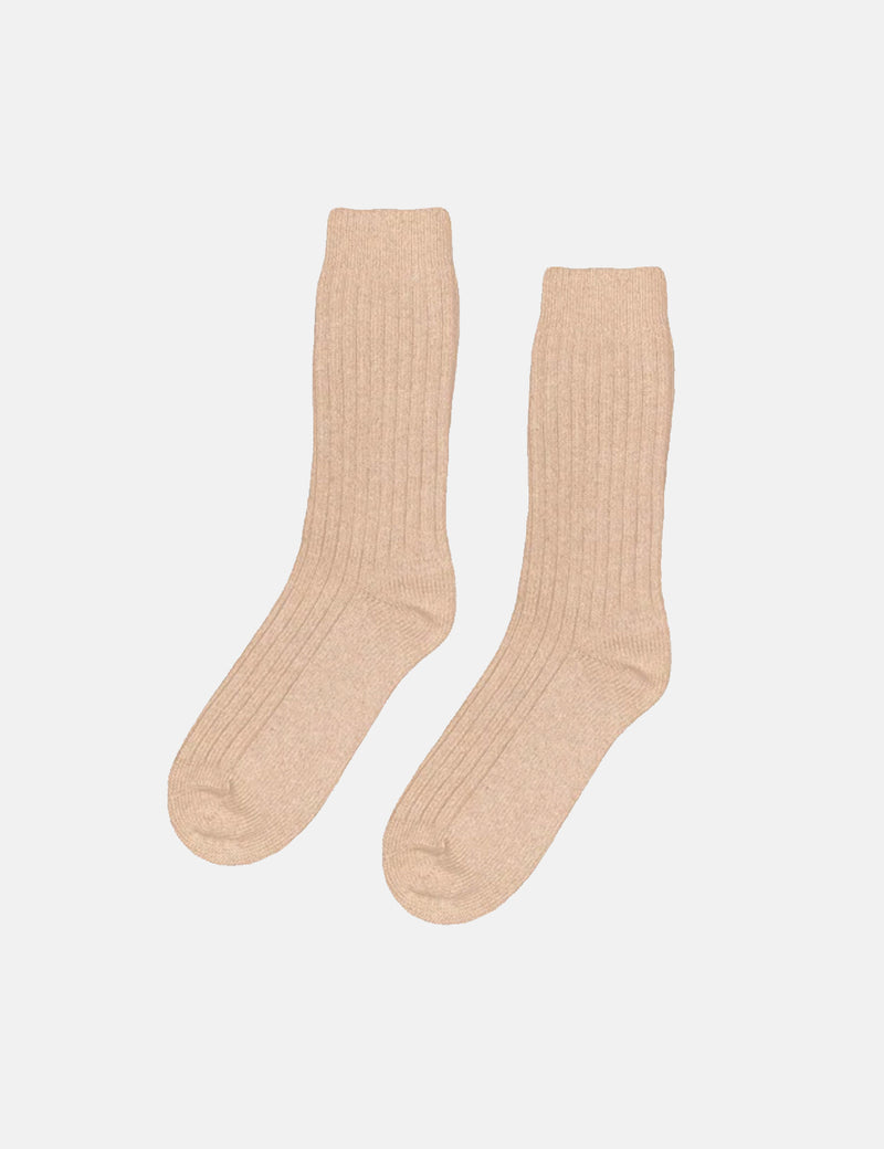 Chaussettes Colourful Standard en Laine Mérinos - Beige Miel