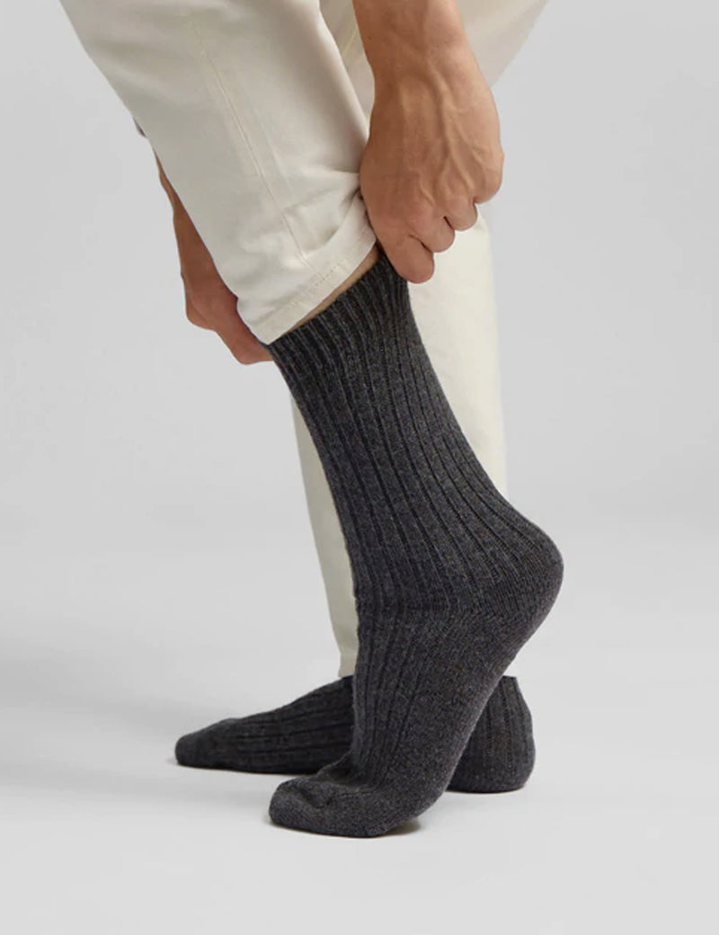 Chaussettes Colourful Standard en Laine Mérinos - Bleu Polaire