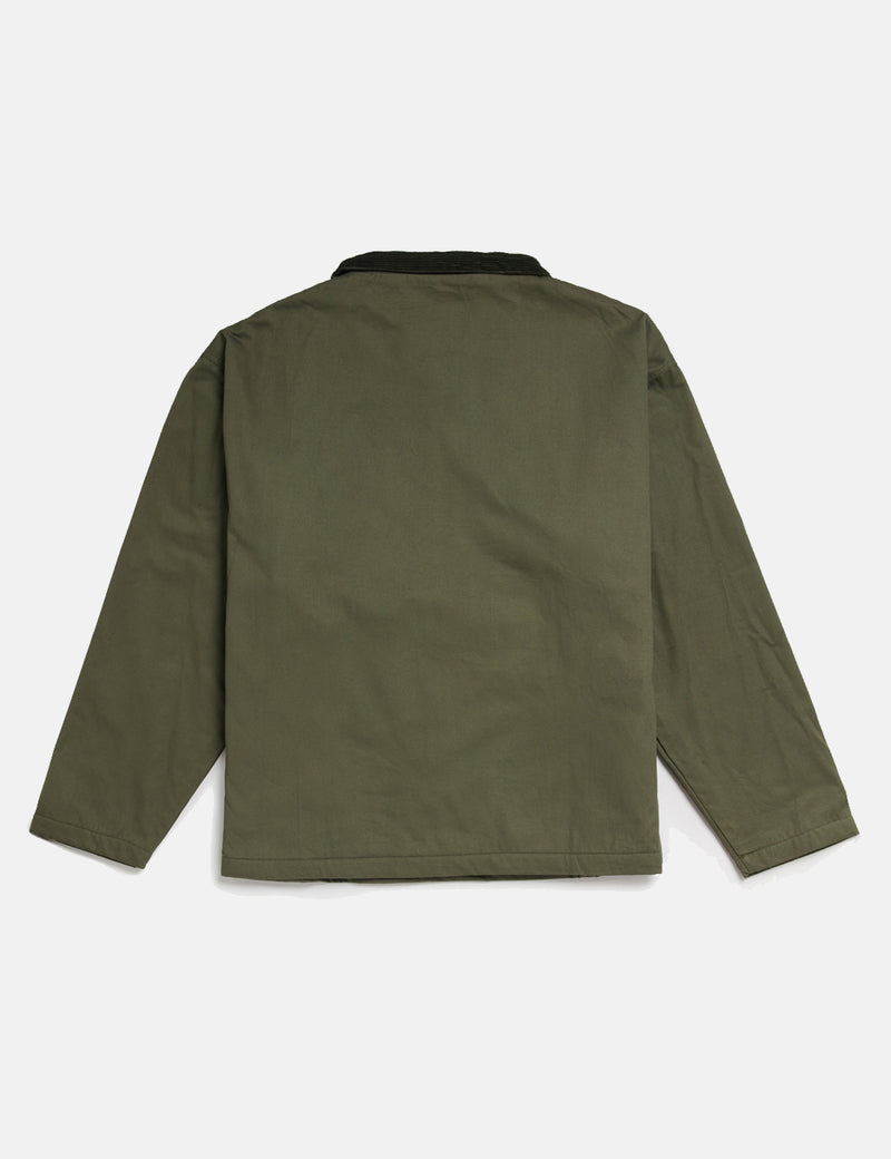 SCRT Cord Trim Pullover Sweatshirt - Olive Green
