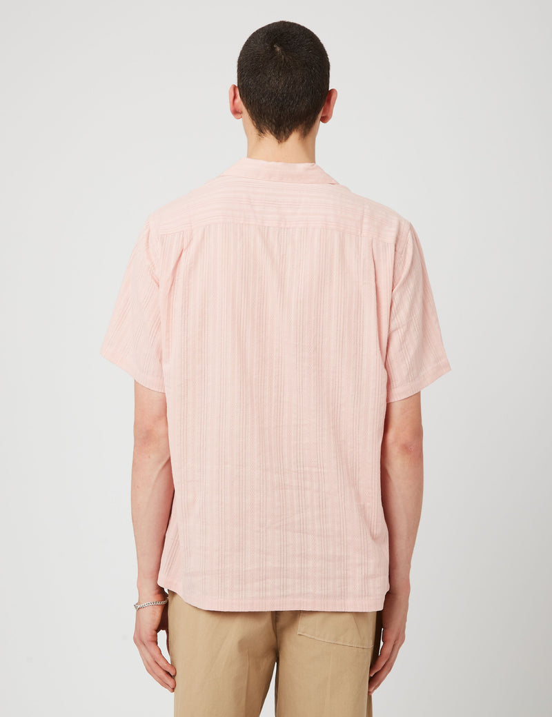 Portuguese Flannelビラー半袖シャツ-ピンク