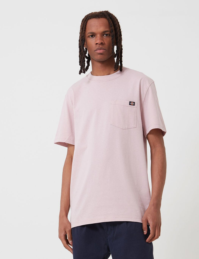 ディッキーズポーターデールポケットTシャツ-バイオレット/ピンク
