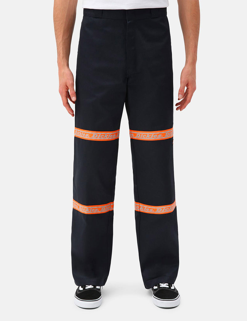 Dickies Gardere Reflective Tape Trousers - Dark Navy Blue