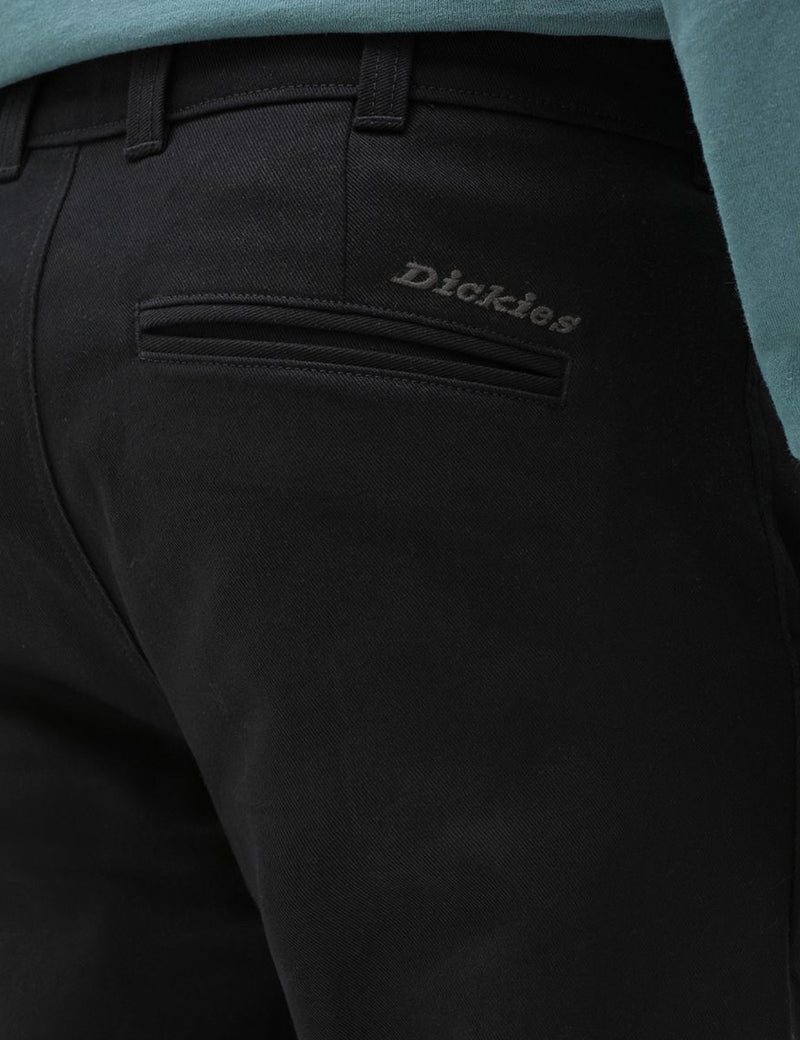 Dickiesシャーバーンパンツ（スリムストレート）-ブラック