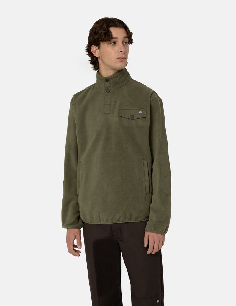Dickies Port Allen Fleece Pull - Vert militaire