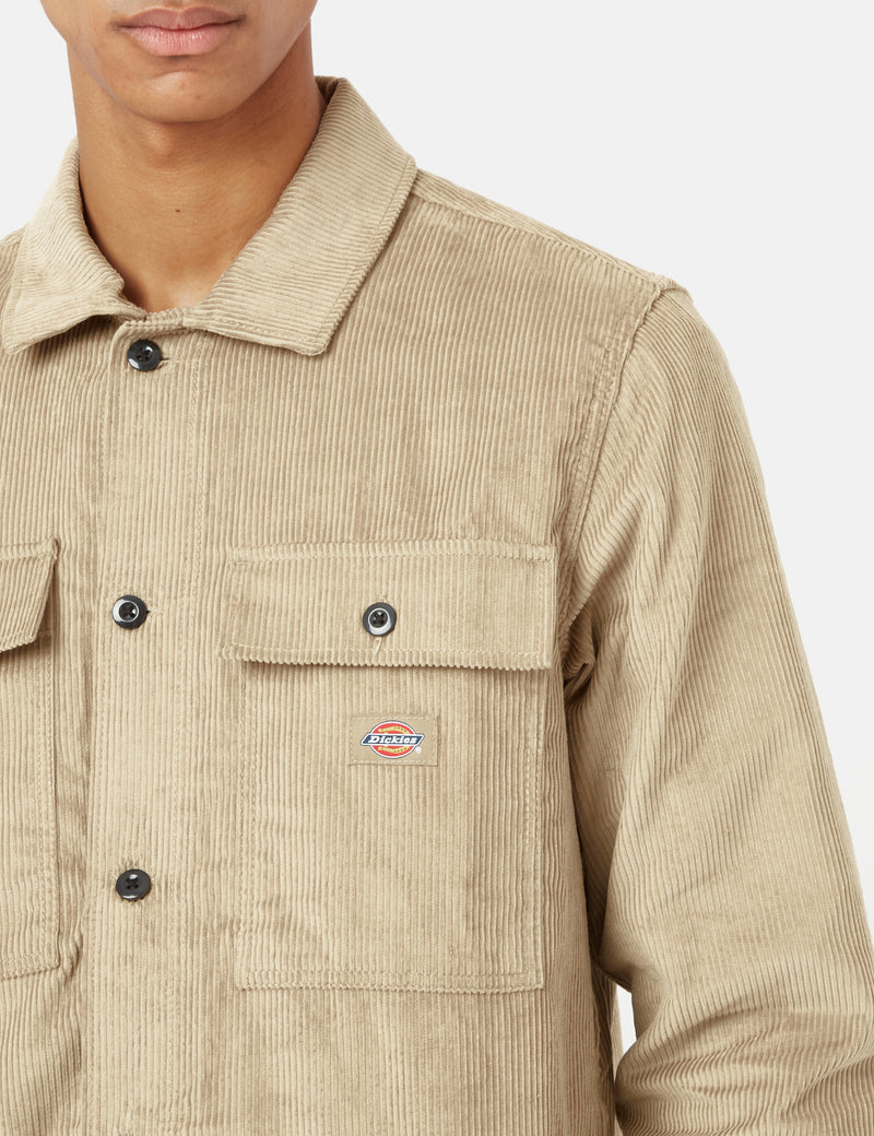 Dickiesヒギンソンシャツ-カーキブラウン