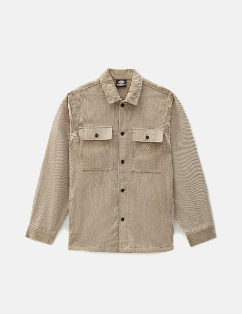 Dickiesヒギンソンシャツ-カーキブラウン