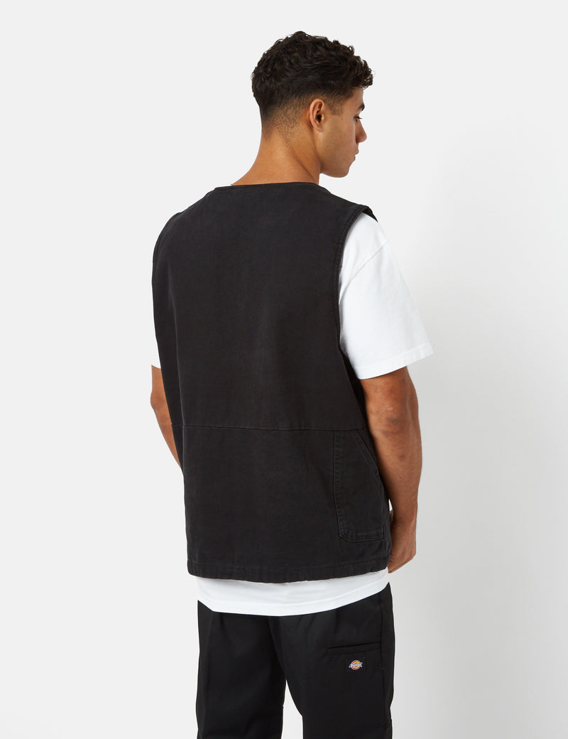 Dickies Duck Canvas Summer Vest - Stone Washed Black