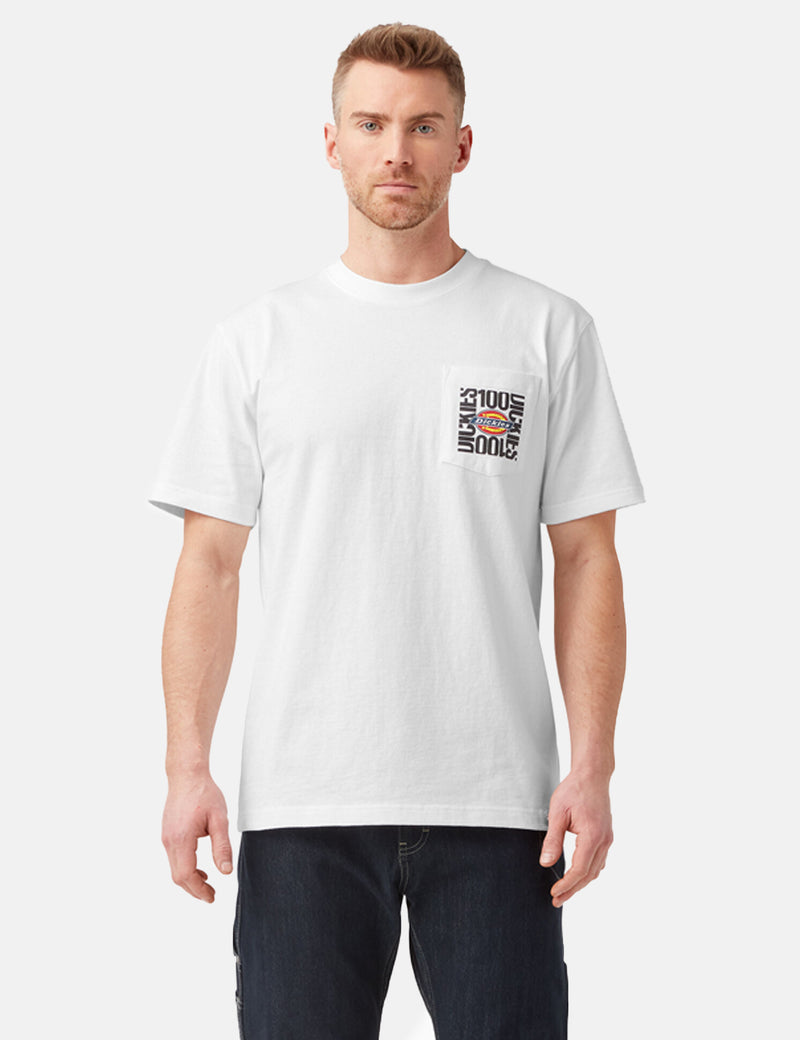 T-shirt à logo 100 anniversaire de Dickies - Blanc