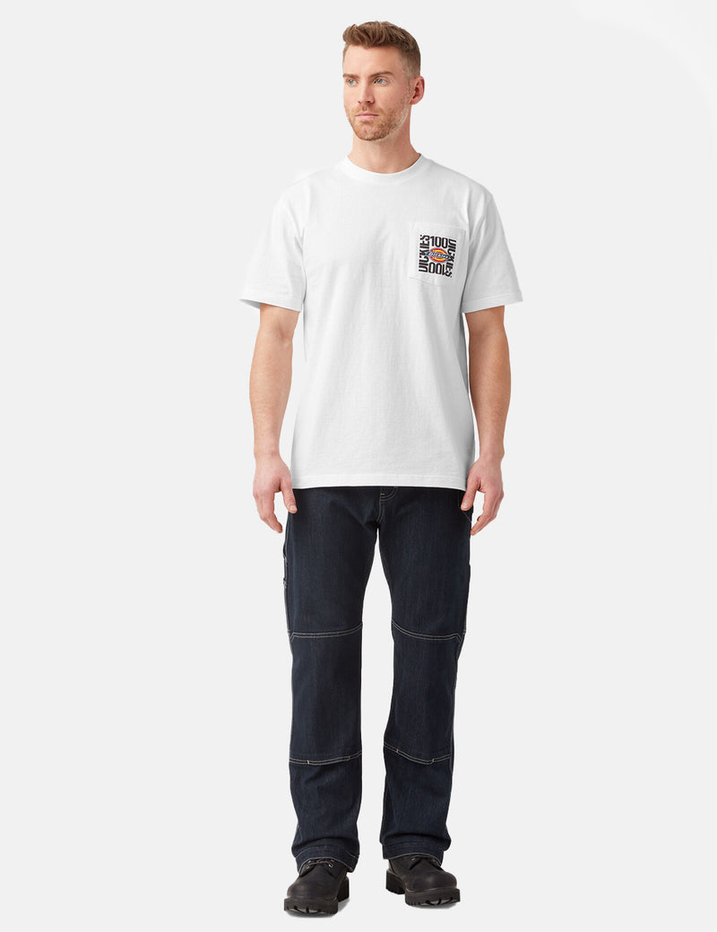 T-shirt à logo 100 anniversaire de Dickies - Blanc