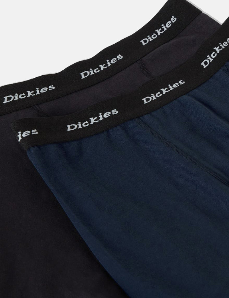 Dickies 2 Pack Boxer Short Trunks - Navy/Black
