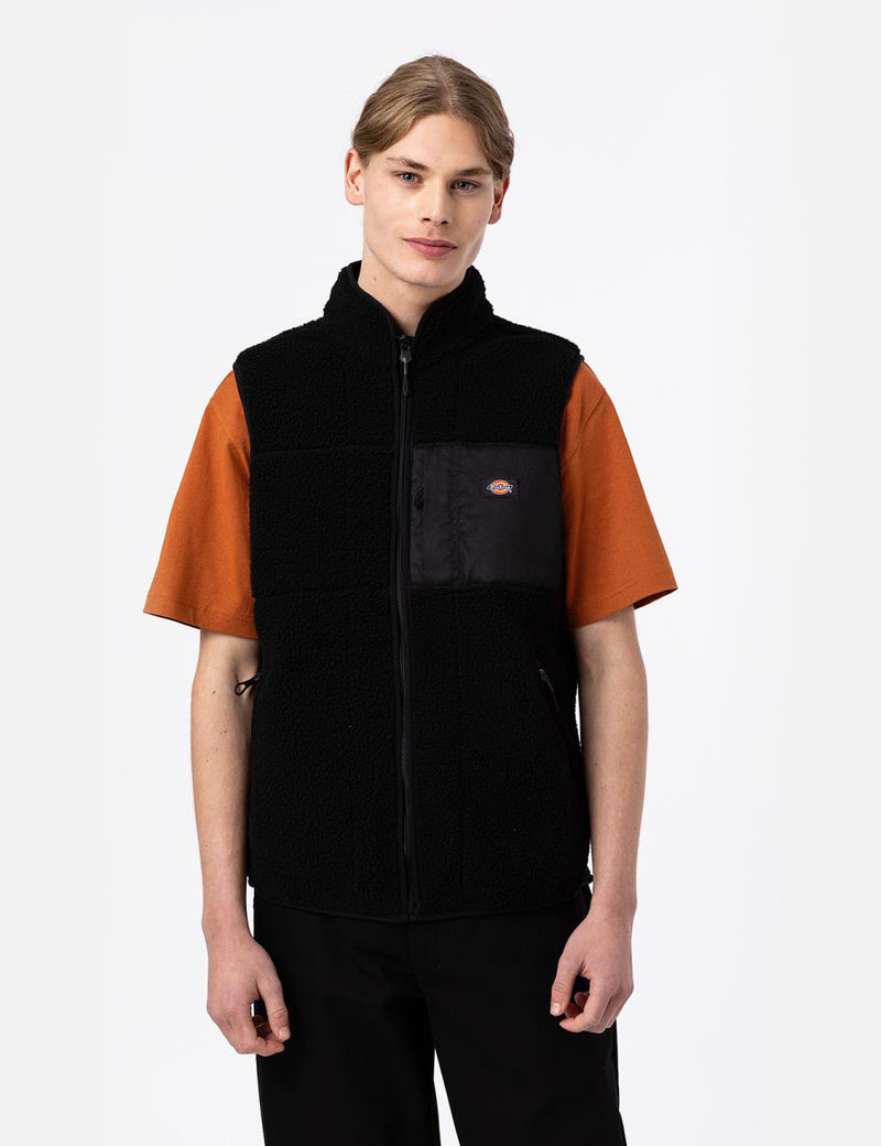 Dickies Red Chute Fleece Gilet - Noir