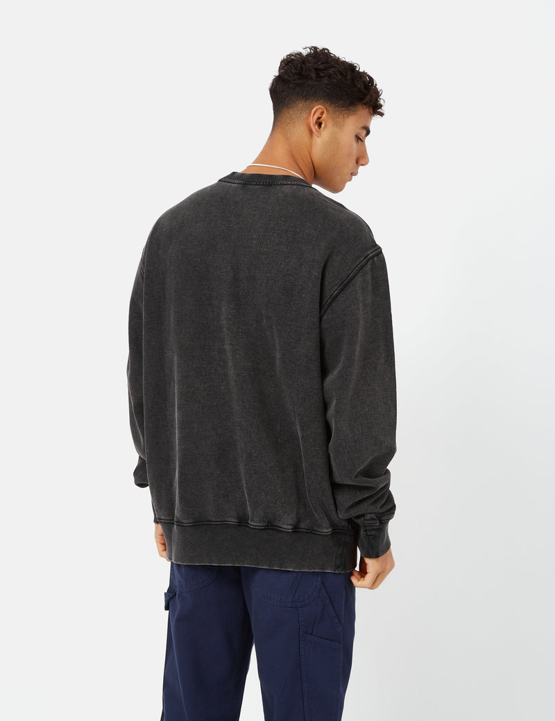 Sweat délavé Dickies Icon - Noir