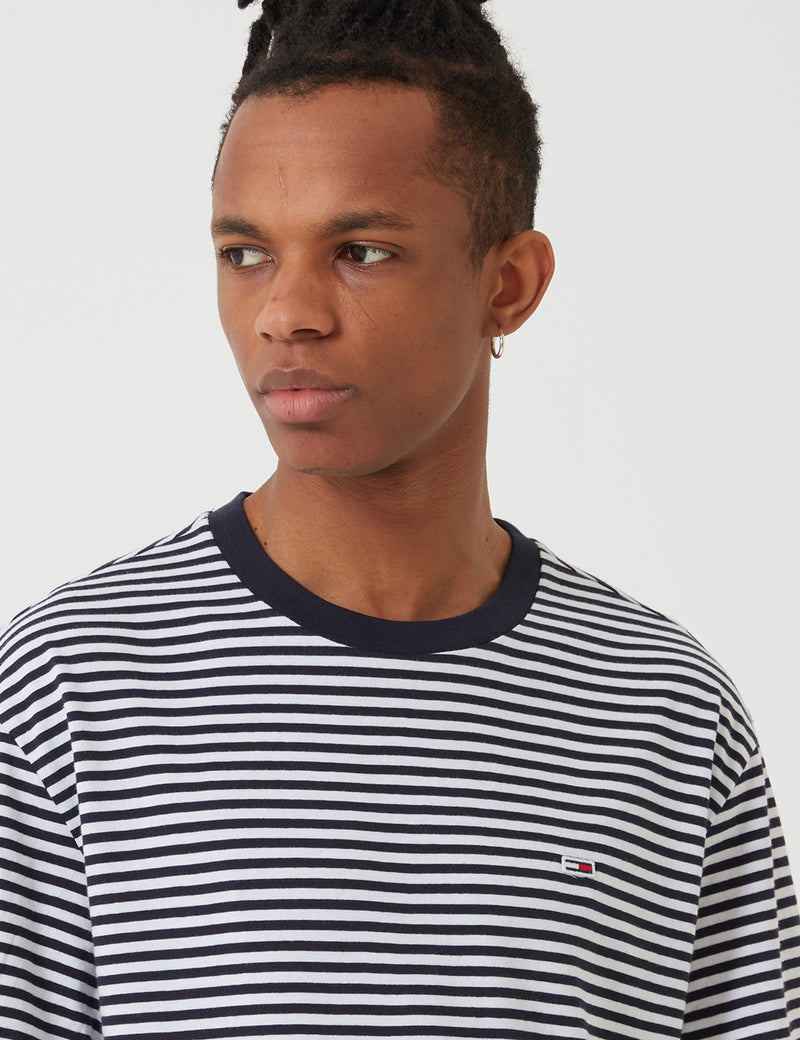Tommy Hilfiger Classic Stripe T-Shirt - Black Iris/Classic White