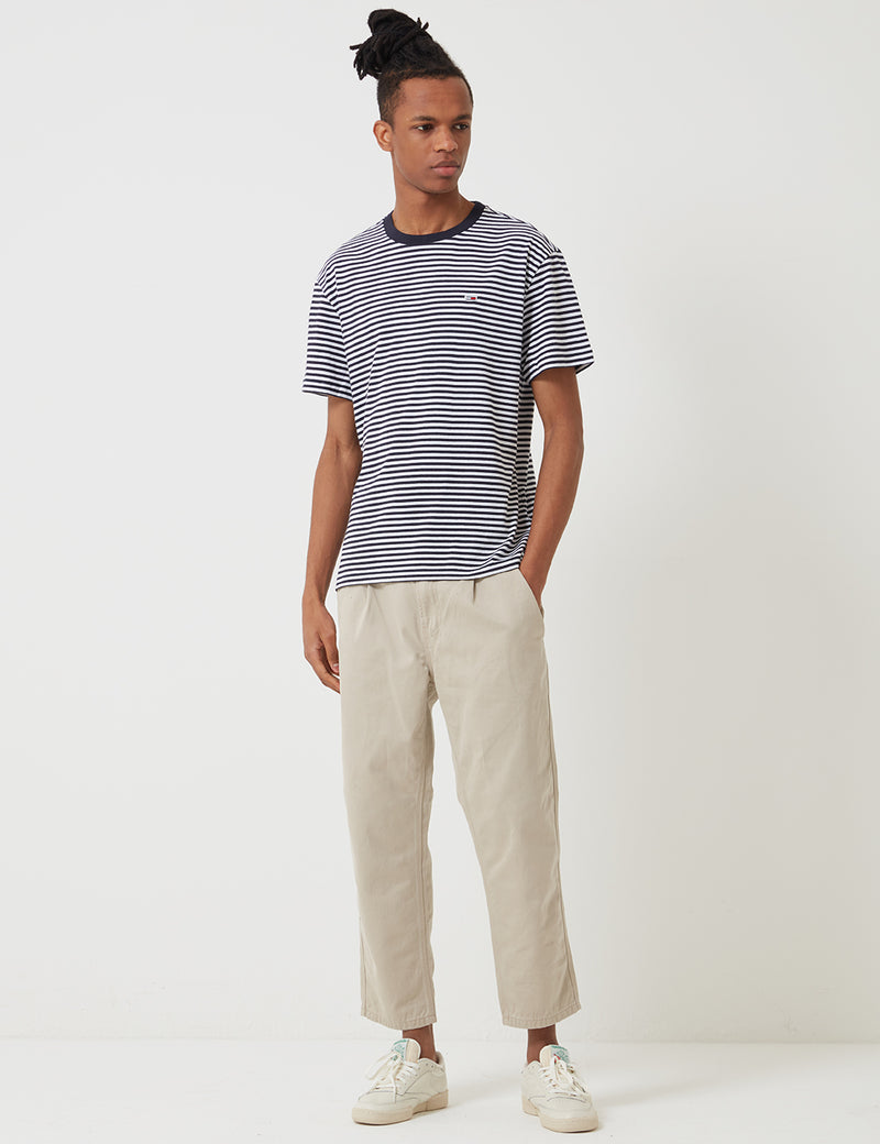 Tommy Hilfiger Classic Stripe T-Shirt - Black Iris/Classic White