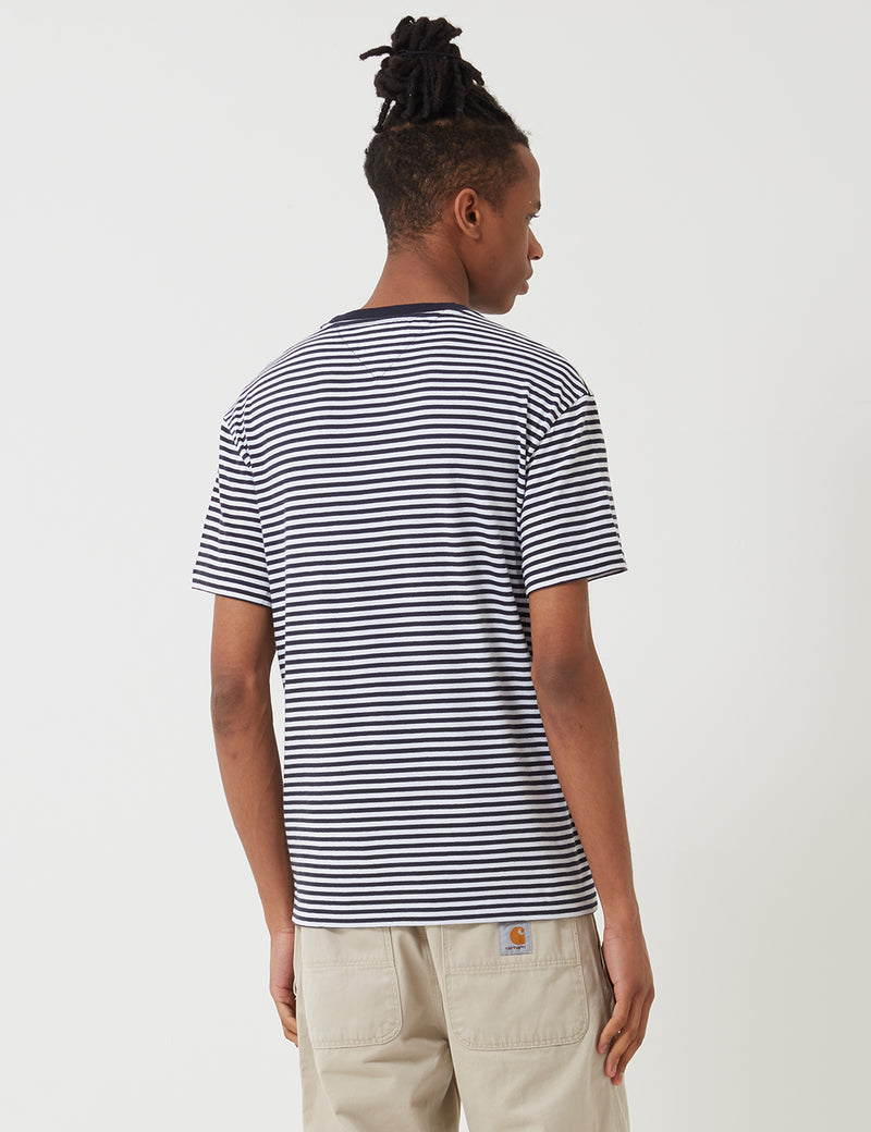 Tommy Hilfiger Classic Stripe T-Shirt - Black Iris/Classic White