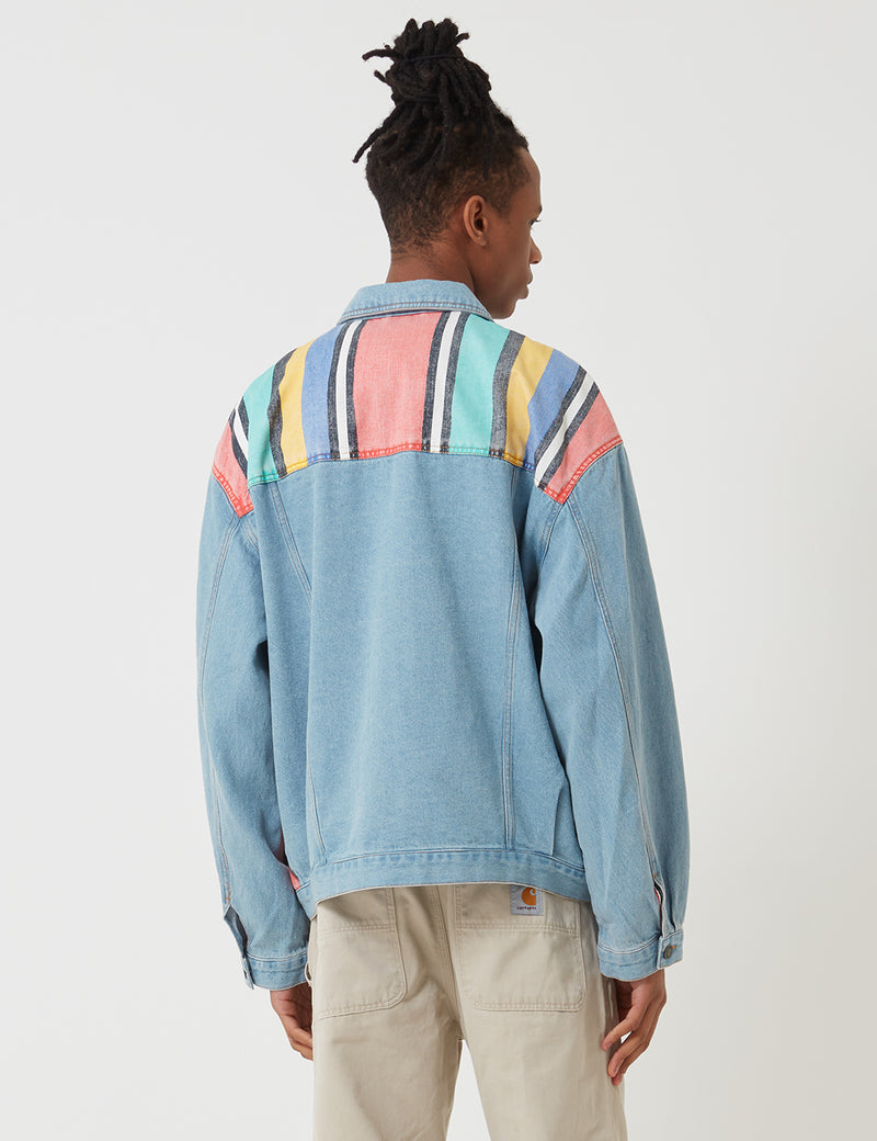 Tommy Hilfiger Stripe Denim Jacket - Light Indigo Blue