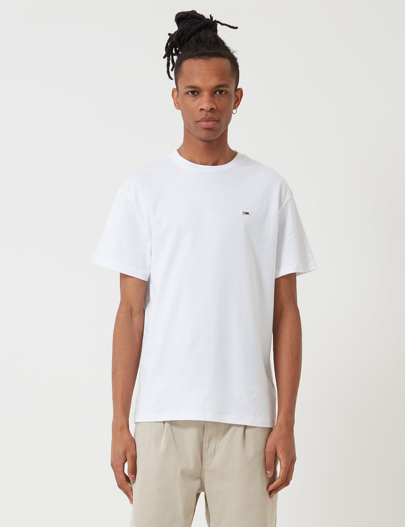 トミーヒルフィガークラシックTシャツ-ホワイト