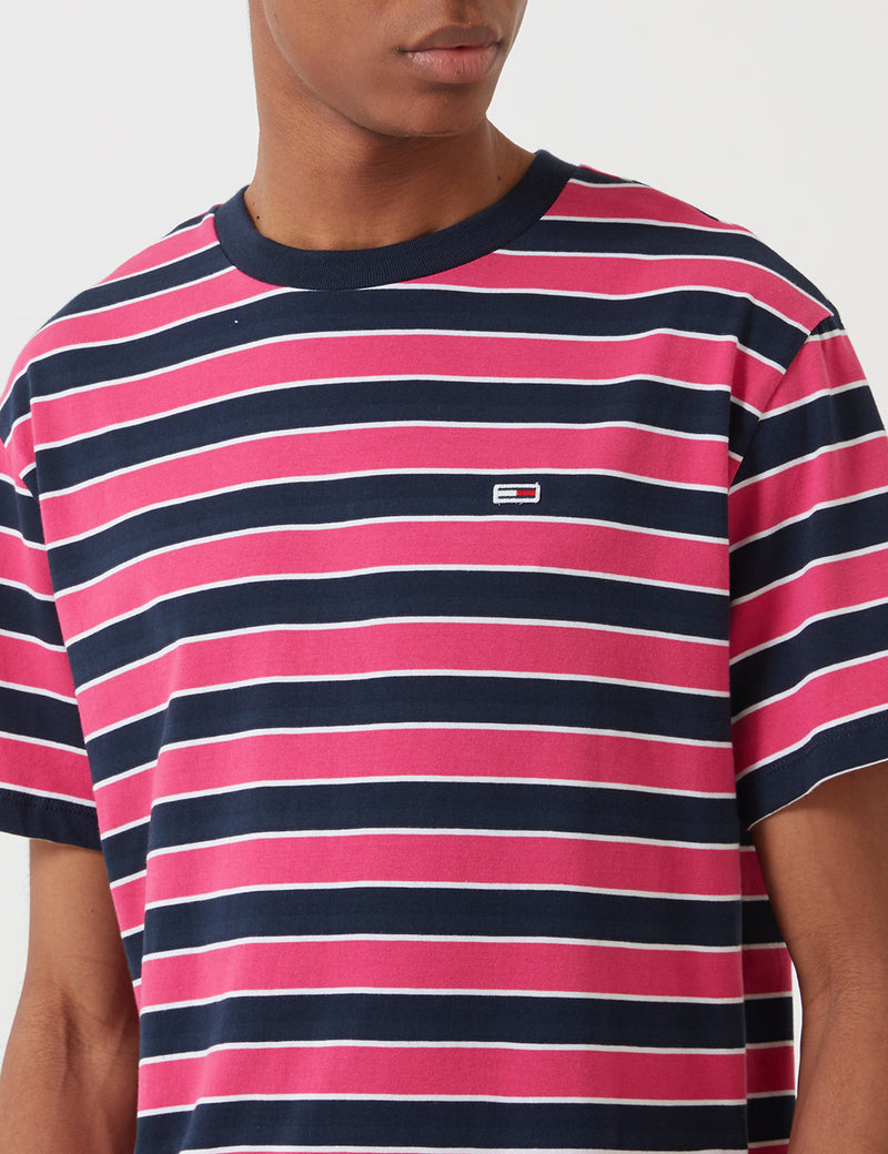 T-Shirt Tommy Hilfiger Bold Stripe - Fushia Purple/Noir
