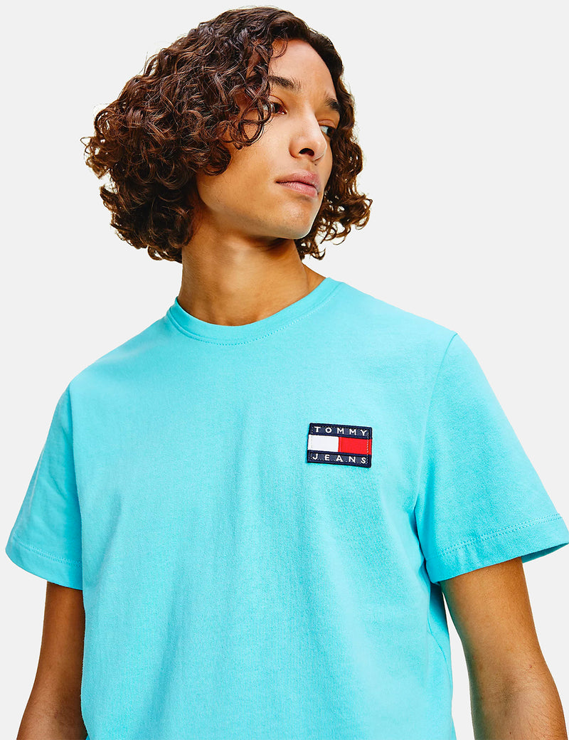 Tommy Jeans Badge Logo T-Shirt - Chlorine Blue