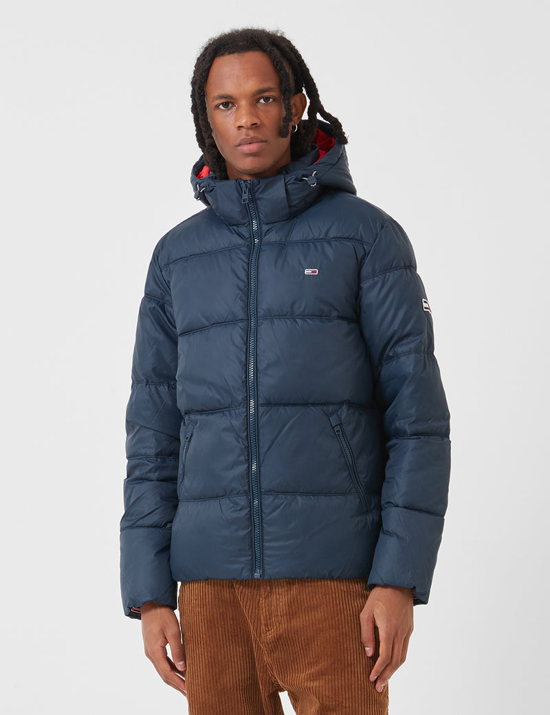 Tommy Jeans Essential Hooded Puffa Jacket - Black Iris