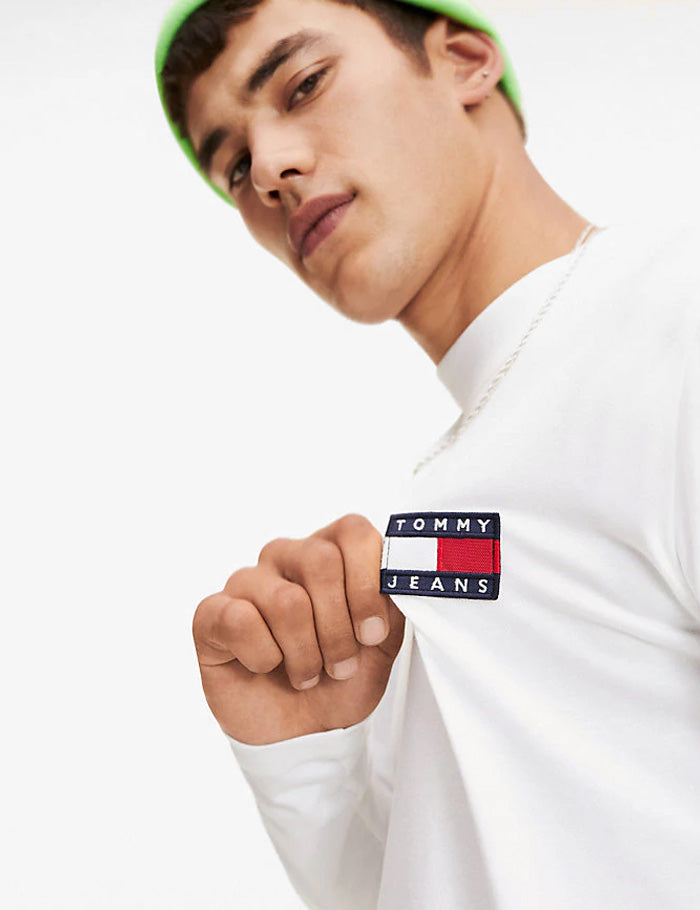 Tommy Jeans Mock Neck T-Shirt - White