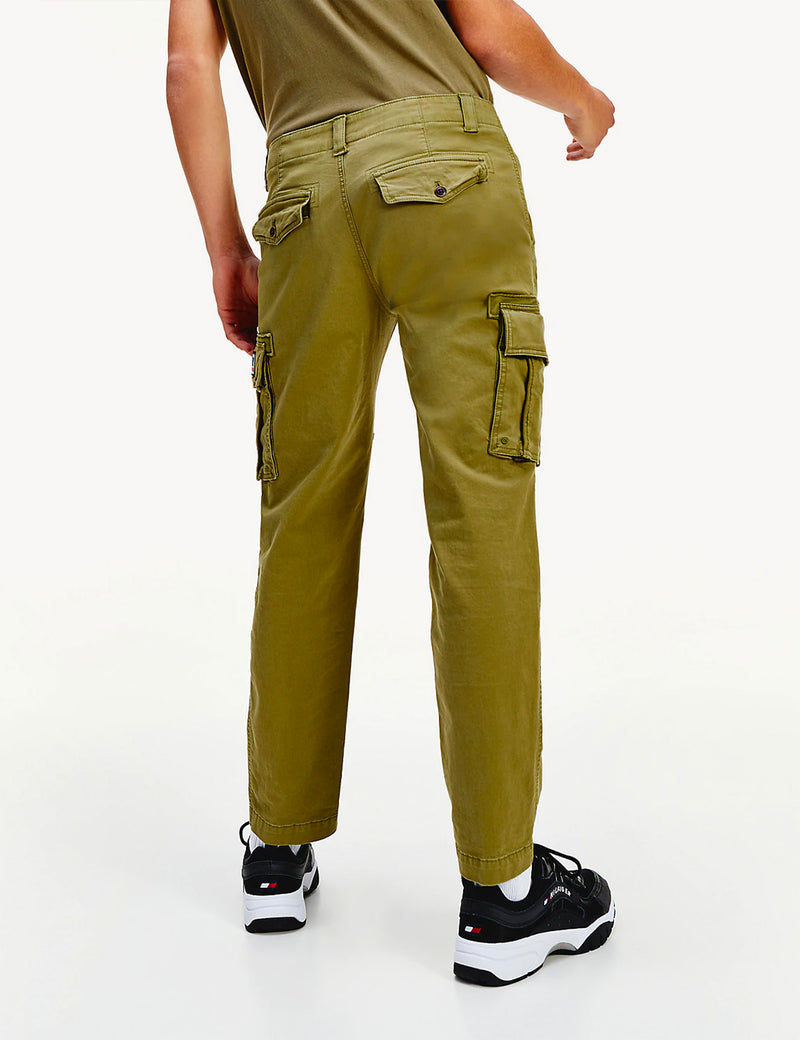 Tommy Jeans Gerade geschnittene Cargo Pant (Stretch Cotton) - Uniform Olive