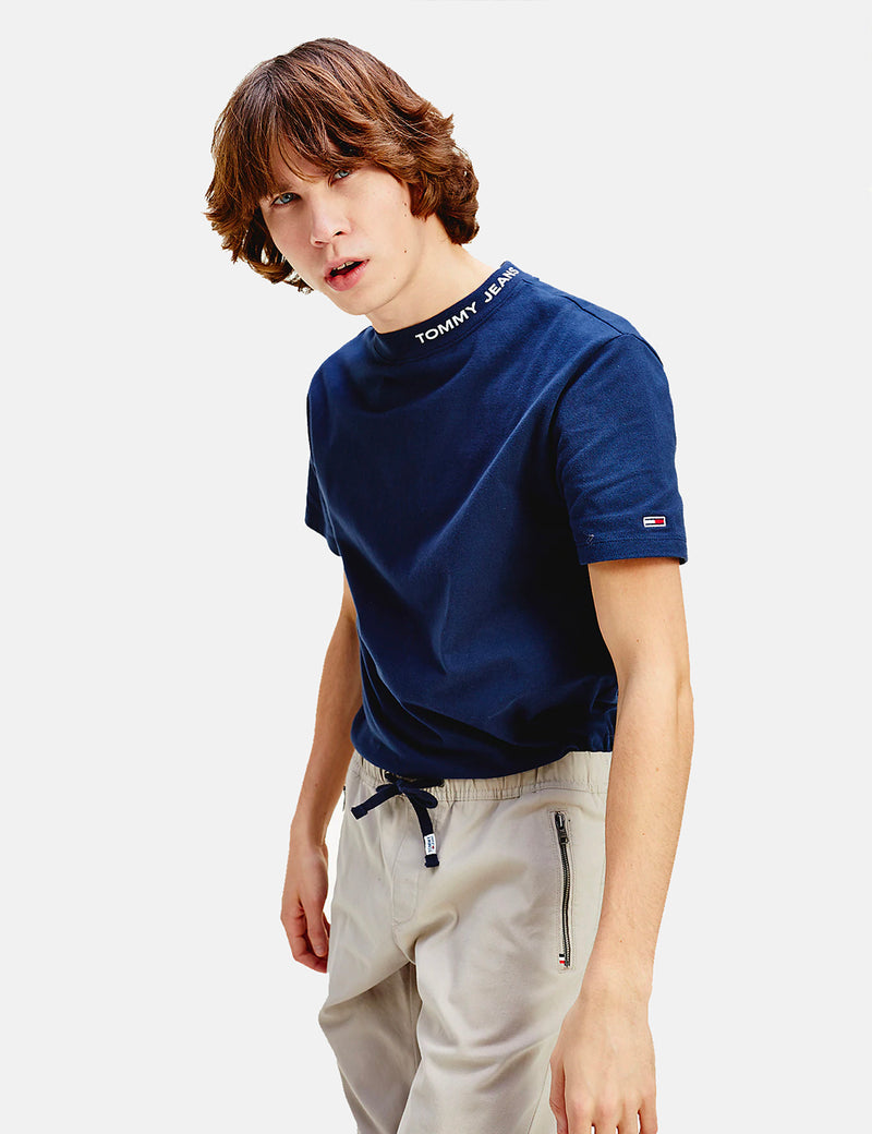 Tommy Jeans High Neck T-Shirt - Twilight Navy