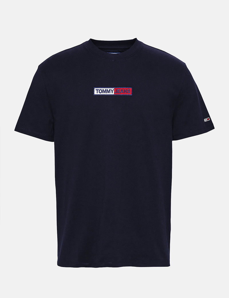 Tommy Jeans Box Logo T-Shirt (Embroidered) - Black