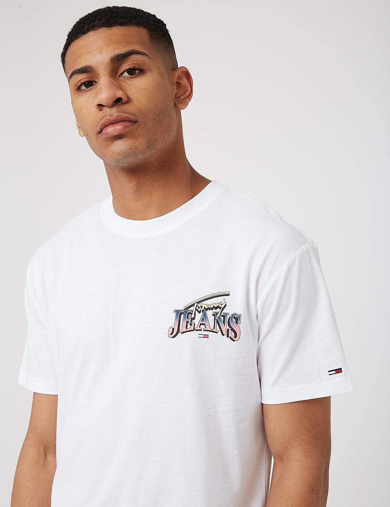T-shirt Tommy Jeans Diamond Back Logo - Blanc