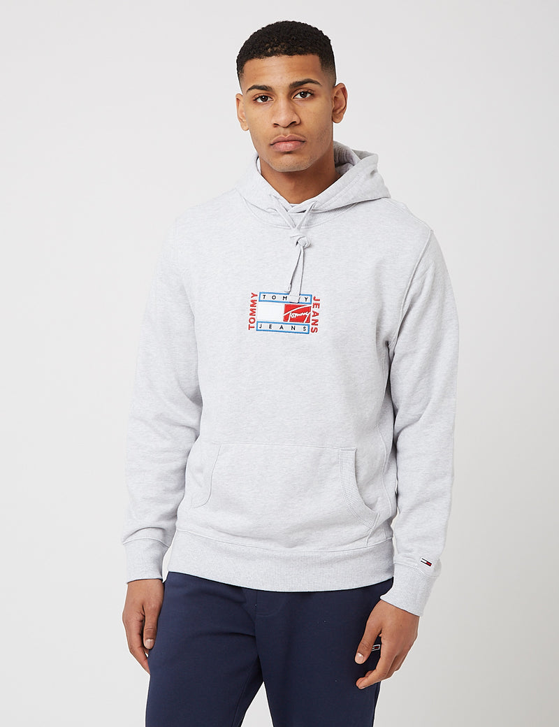 Tommy Jeans Timeless Hoodie - Silver Grey Heather I URBAN EXCESS.