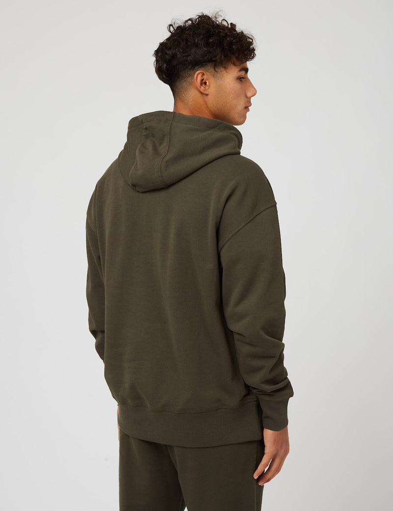 Tommy Jeans Tonal Box Graphic Hoodie - Dark Olive