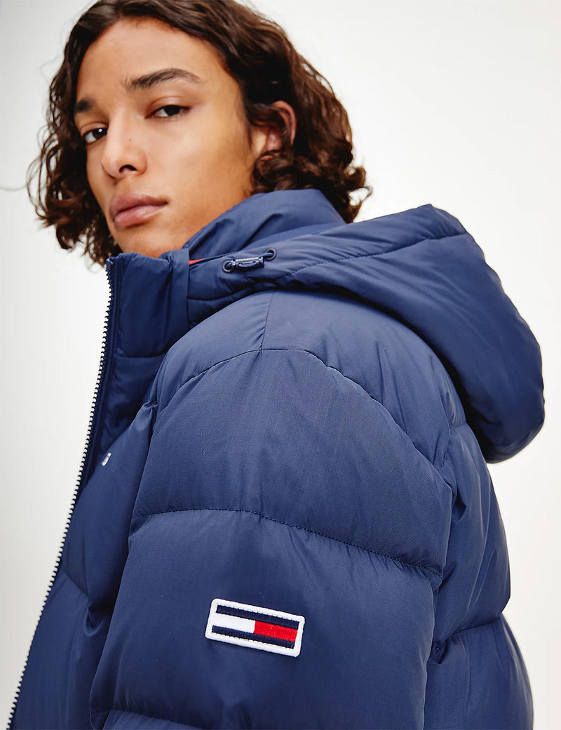 Tommy Jeans Essential Down Hooded Jacket - Twilight Navy Blue