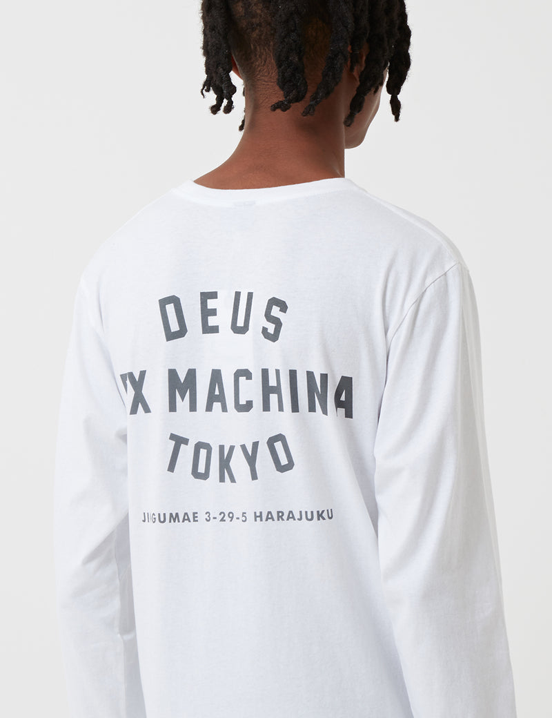 Deus Ex Machina Tokyo Address Long Sleeve T-shirt - White