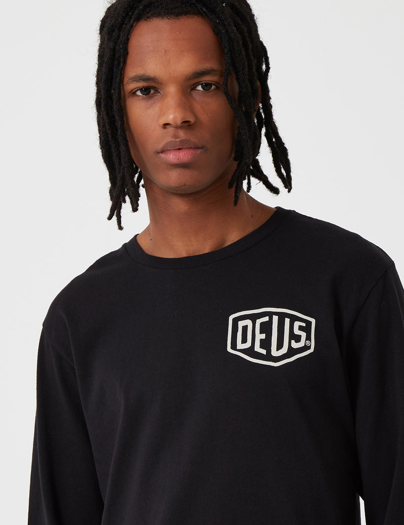 Deus ExMachina長袖東京Tシャツ-ブラック