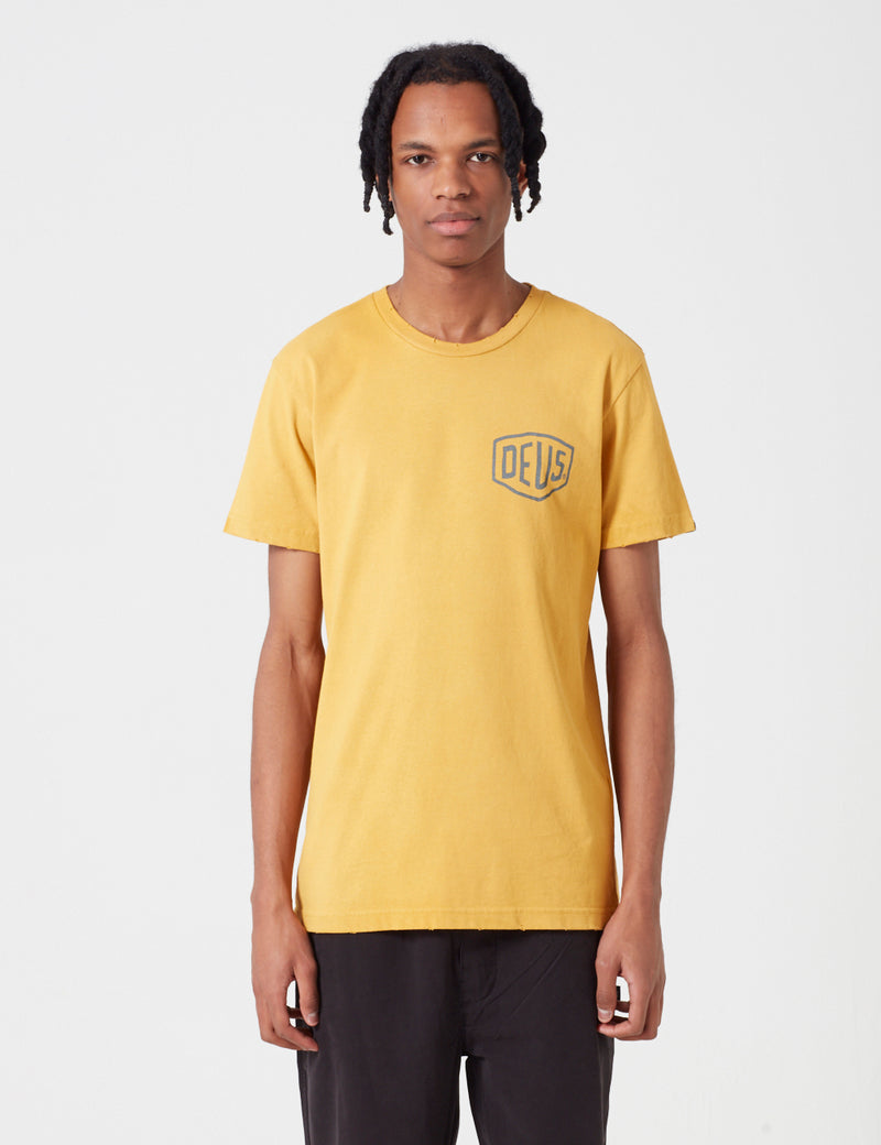 T-shirt Tokyo Deus Ex Machina blanchi au soleil - Doré