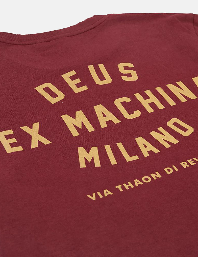T-shirt Tokyo Deus Ex Machina blanchi au soleil - Maroon